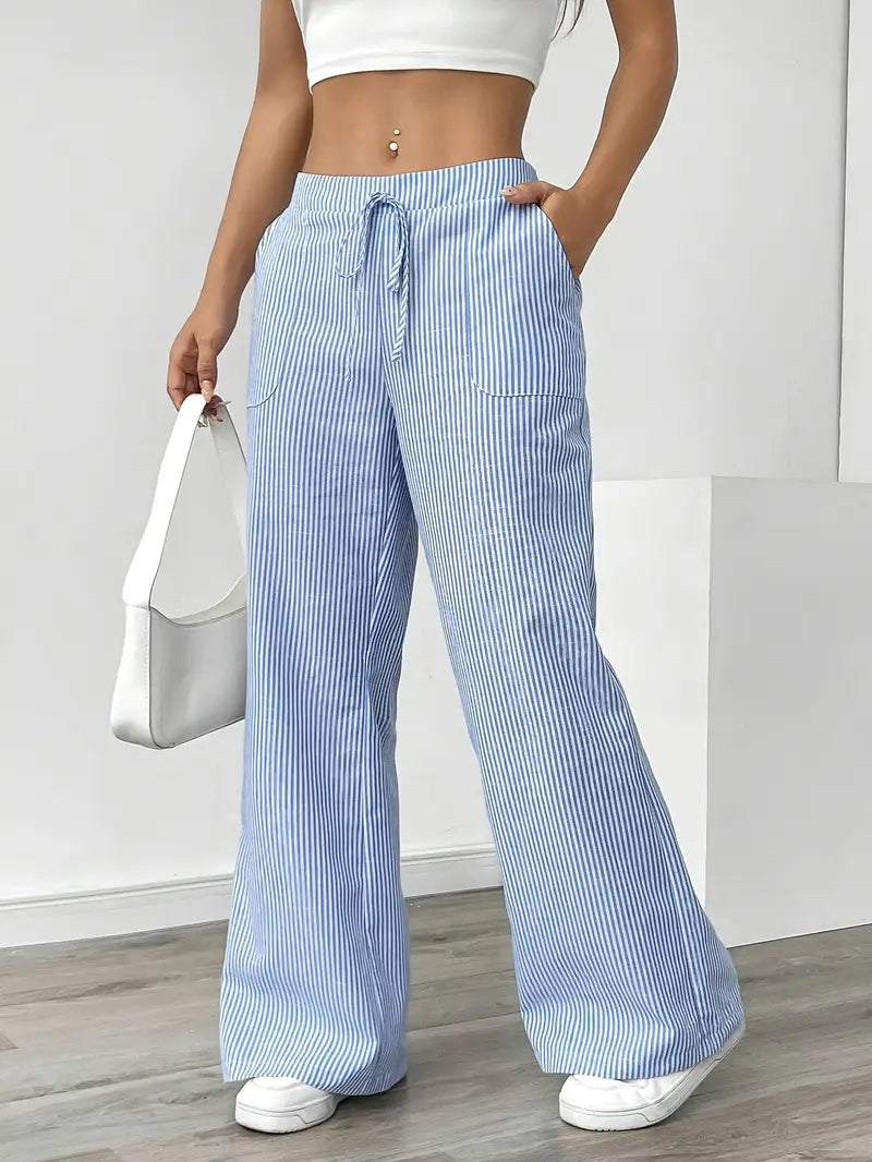 Clara | Elegante gestreifte Hose mit praktischen Taschen