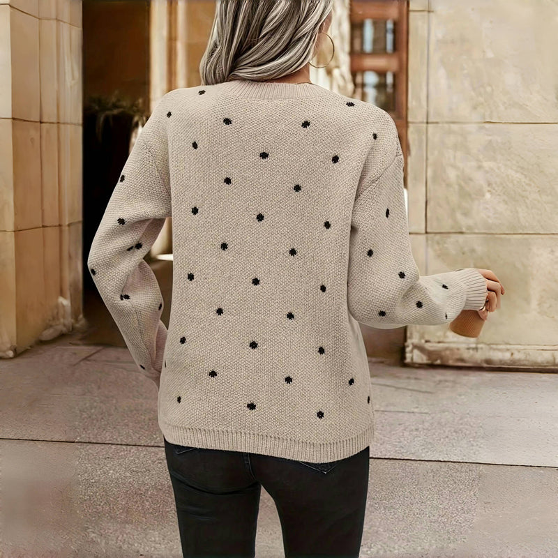 Sophie | Eleganter Strickpullover mit modernem Punktmuster