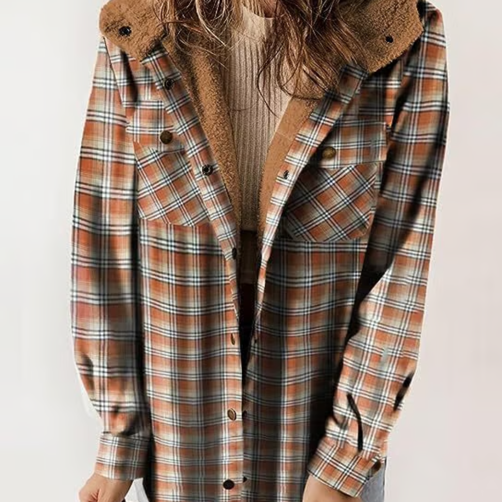 Mara | Modische Jacke für Damen mit Karo-Muster