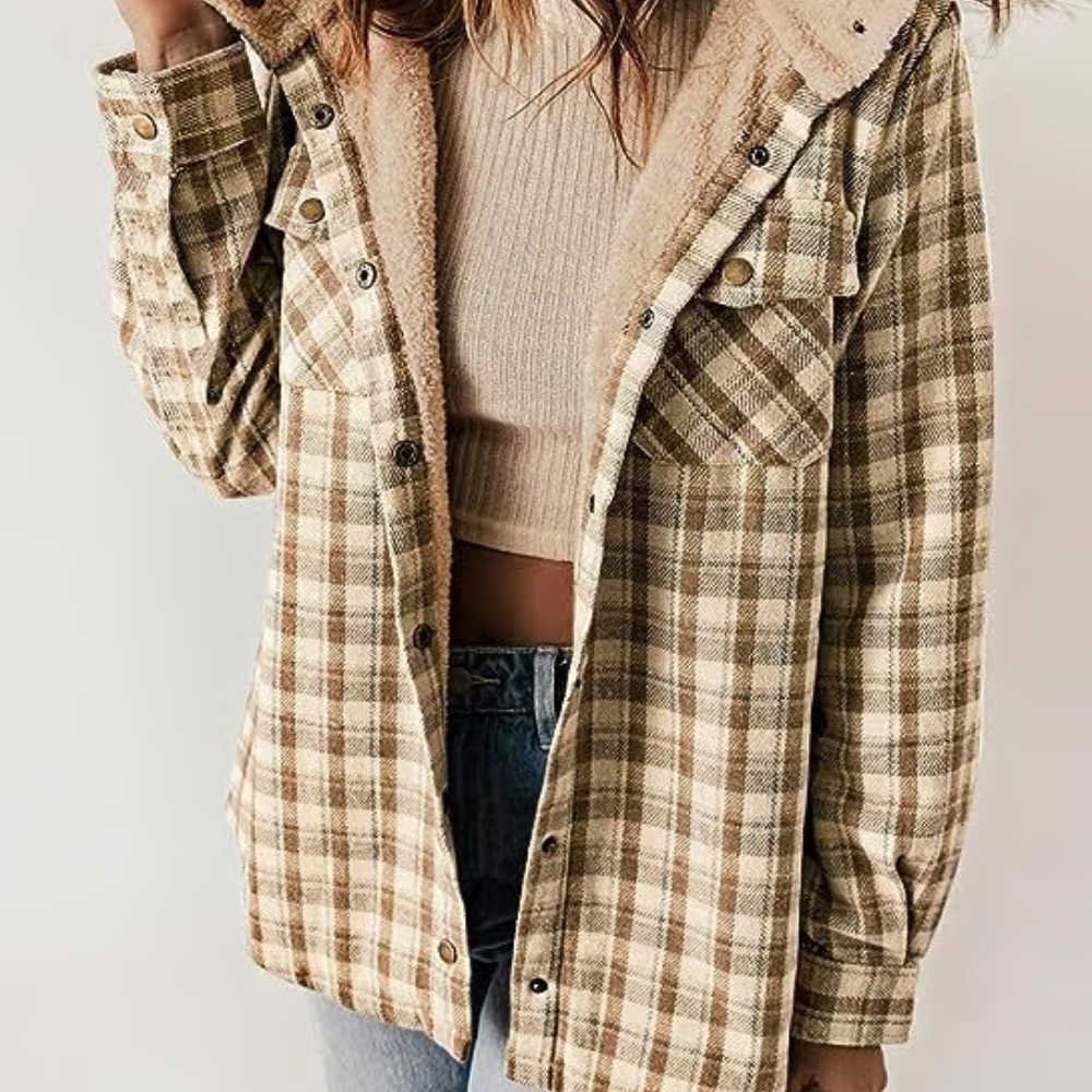 Mara | Modische Jacke für Damen mit Karo-Muster