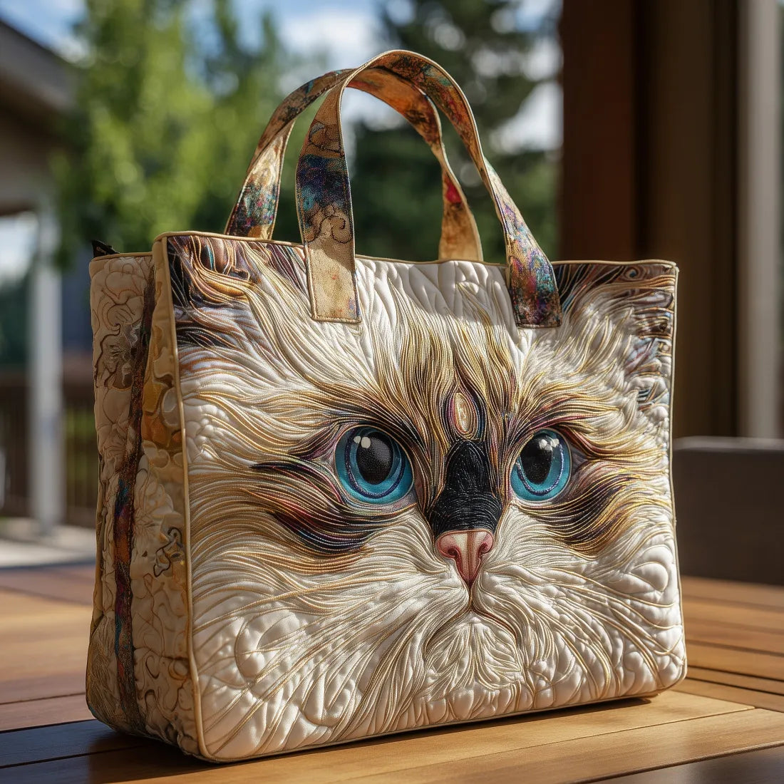 Daniela | Bunte Tasche mit Kater Design