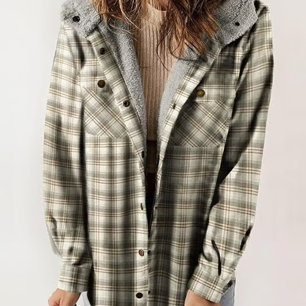 Mara | Modische Jacke für Damen mit Karo-Muster