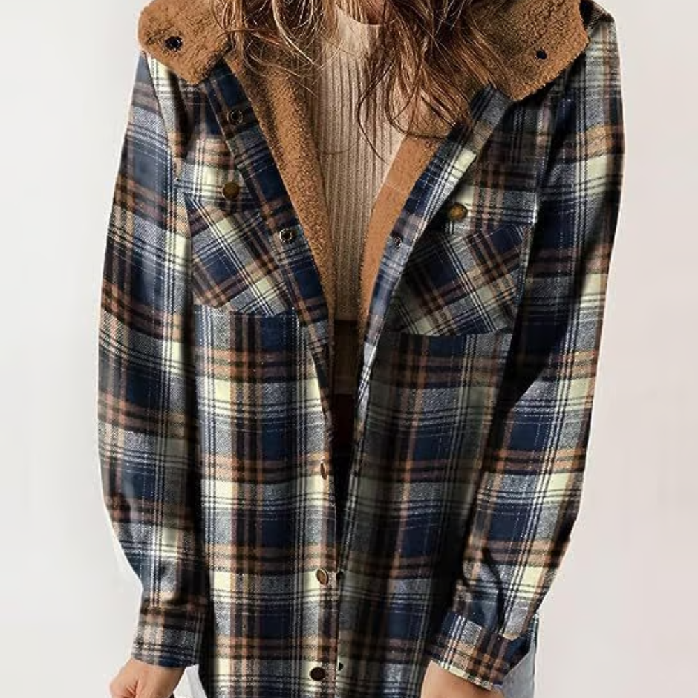 Mara | Modische Jacke für Damen mit Karo-Muster