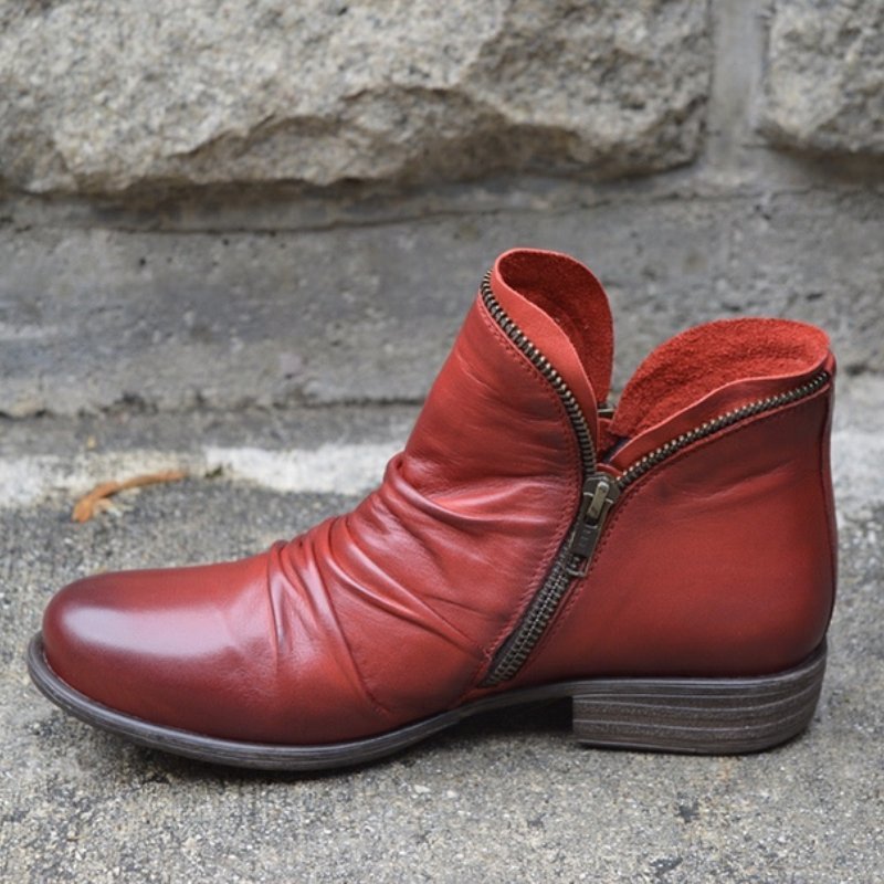 Matthias | Hochwertige Lederstiefel mit praktischem Reißverschluss