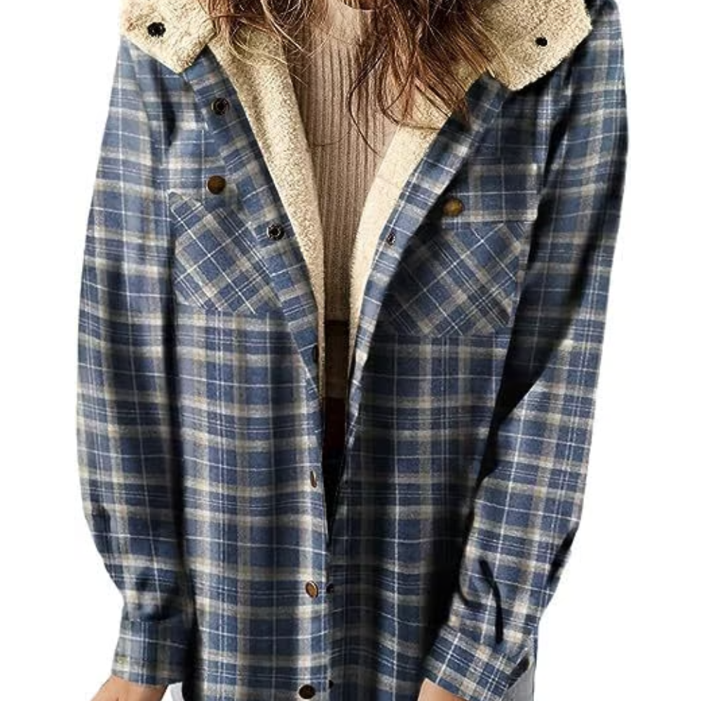 Mara | Modische Jacke für Damen mit Karo-Muster