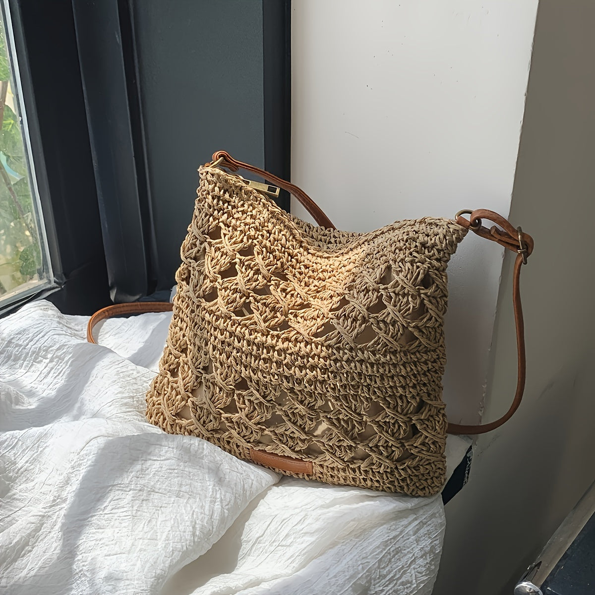 Marlene | Schultertasche im modernen gehäkelten Muster