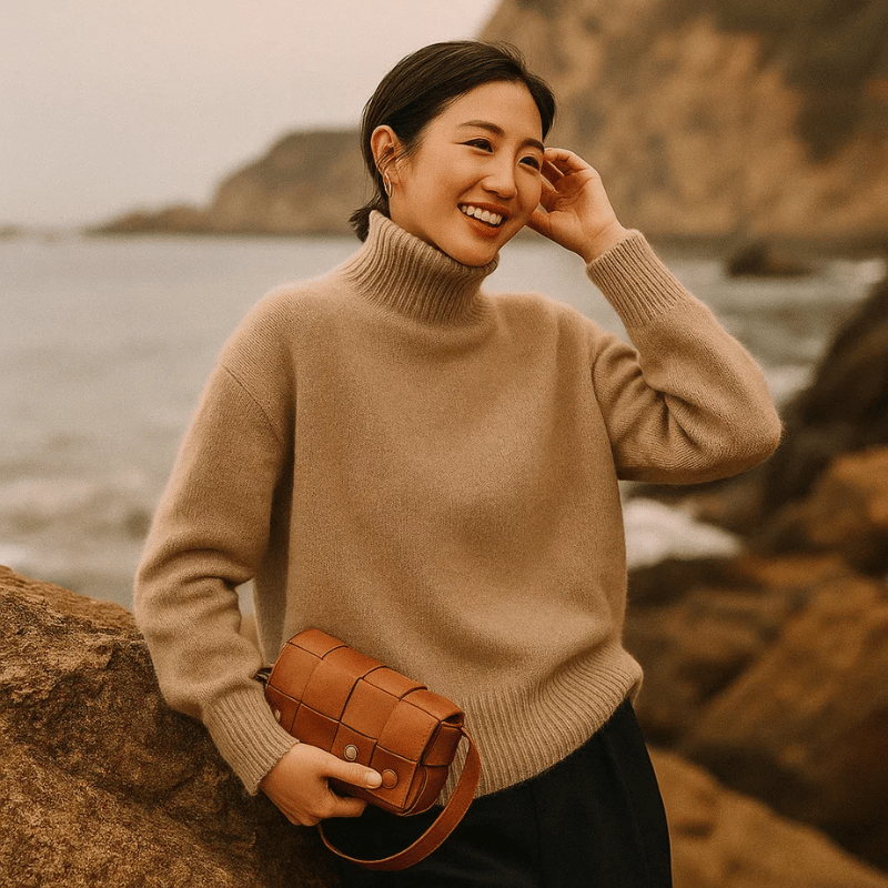 Claudia | Rollkragenpullover aus feinem Strickmaterial