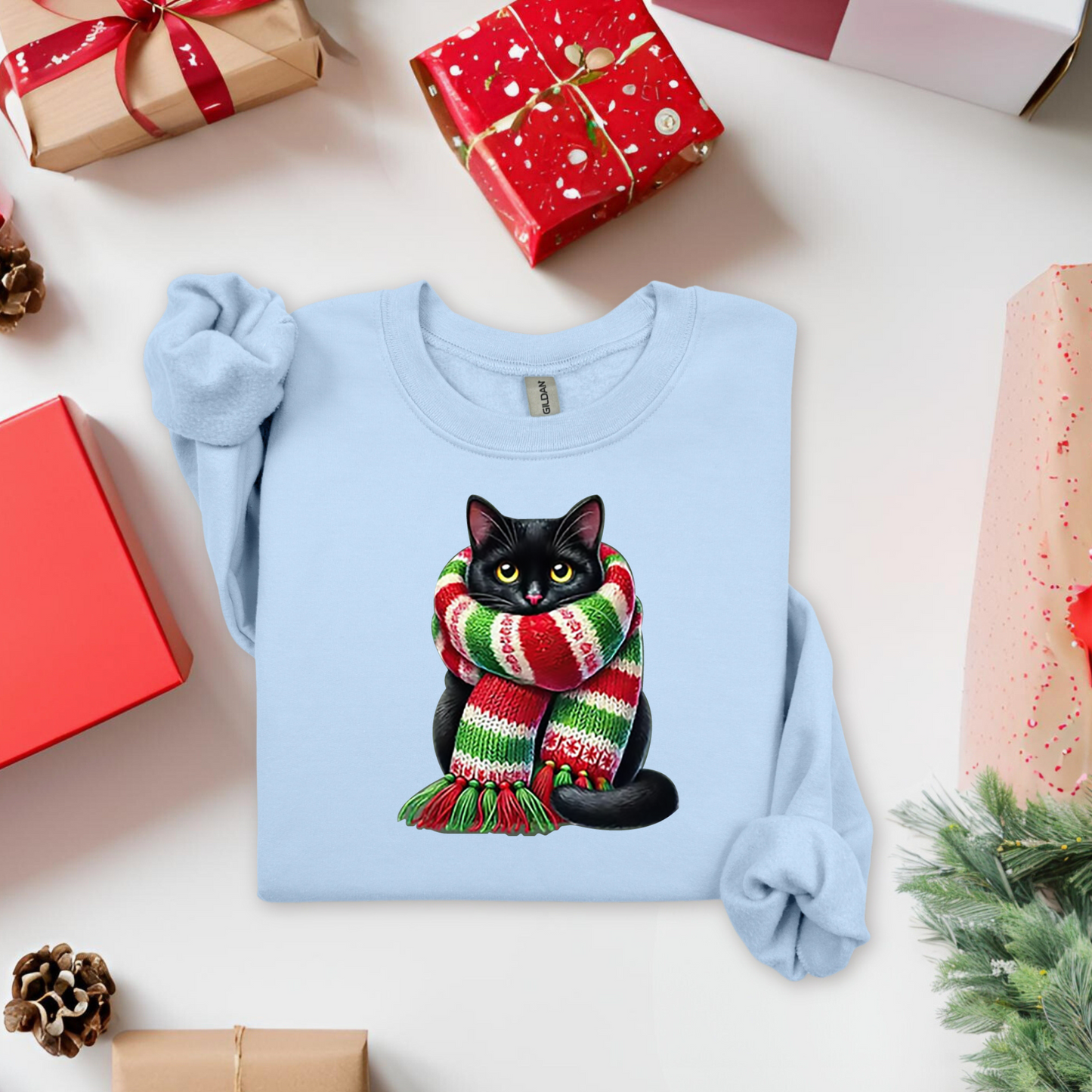 Isabel | Festliches Katzenmotiv Sweatshirt für alle Geschlechter