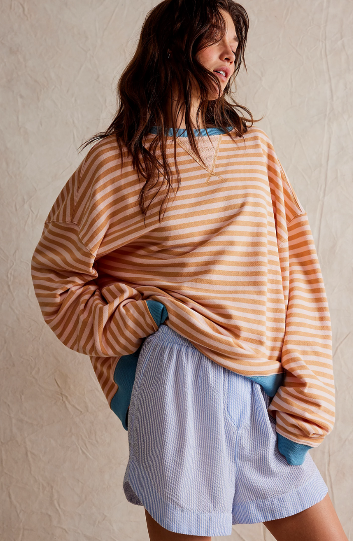 Leonie | Gestreifter Damenpullover im Oversize-Look
