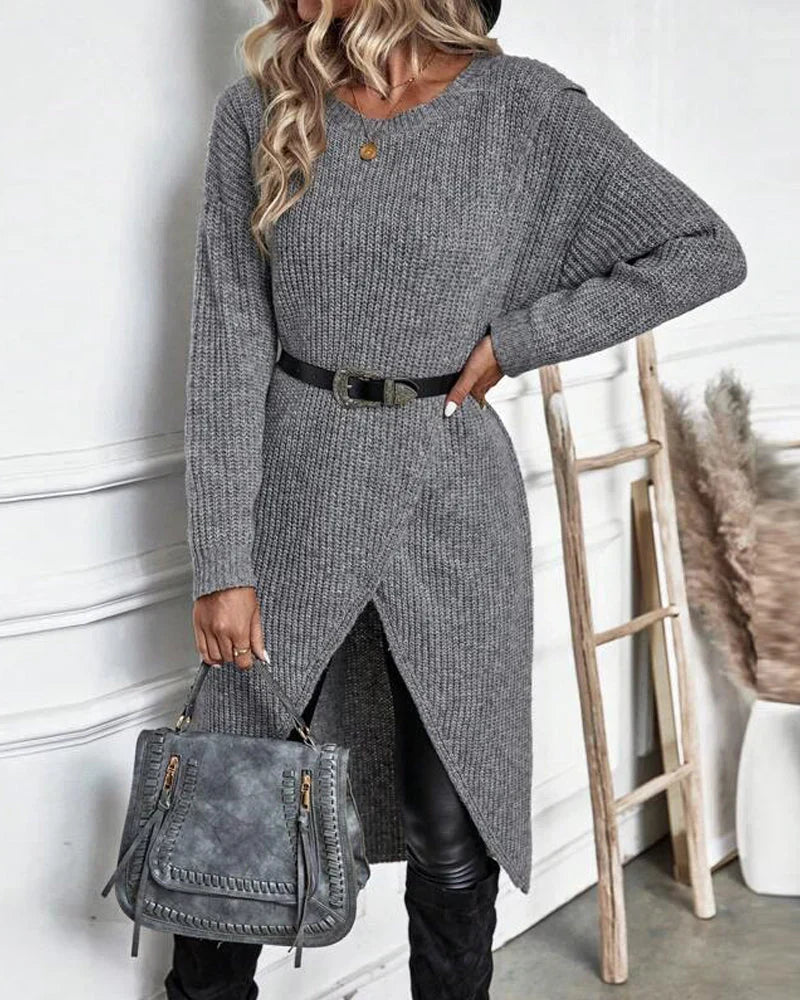 Clara | Langer Damenpullover im modernen Oversize-Stil