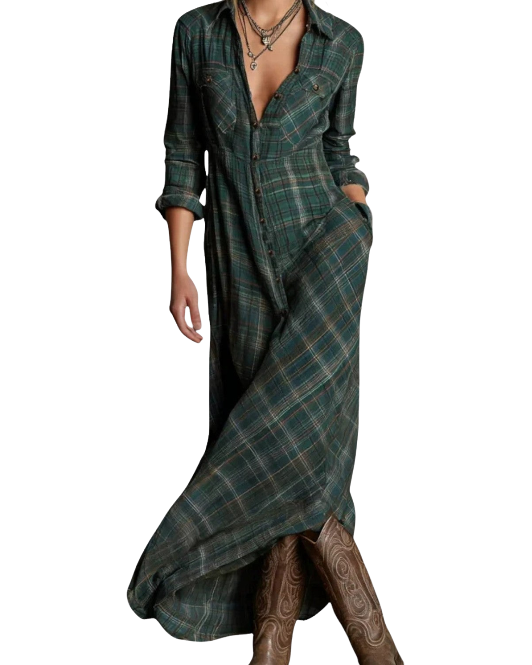 Nora | Modisches Hemdkleid mit Bindegürtel in Taille