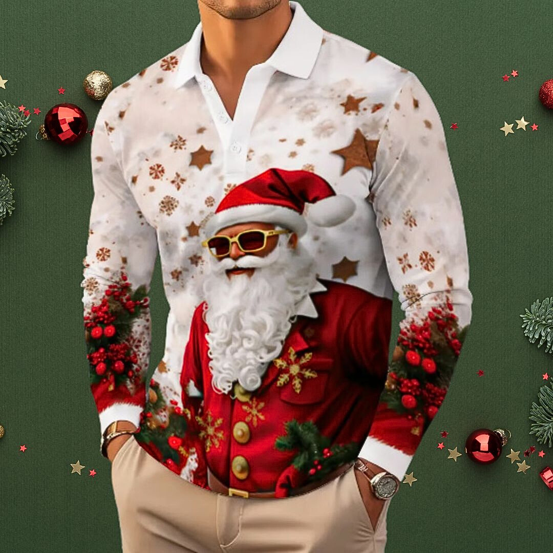 Daniel | Trendiges Weihnachtshemd für Herren im Casual Look