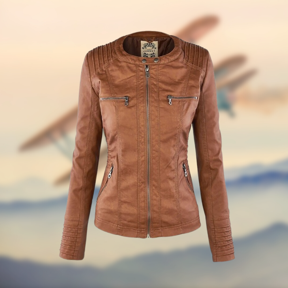 Alina | Stilvolle Lederjacke für Damen im Alltag