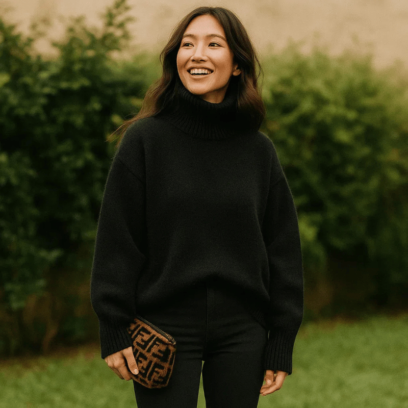 Claudia | Rollkragenpullover aus feinem Strickmaterial