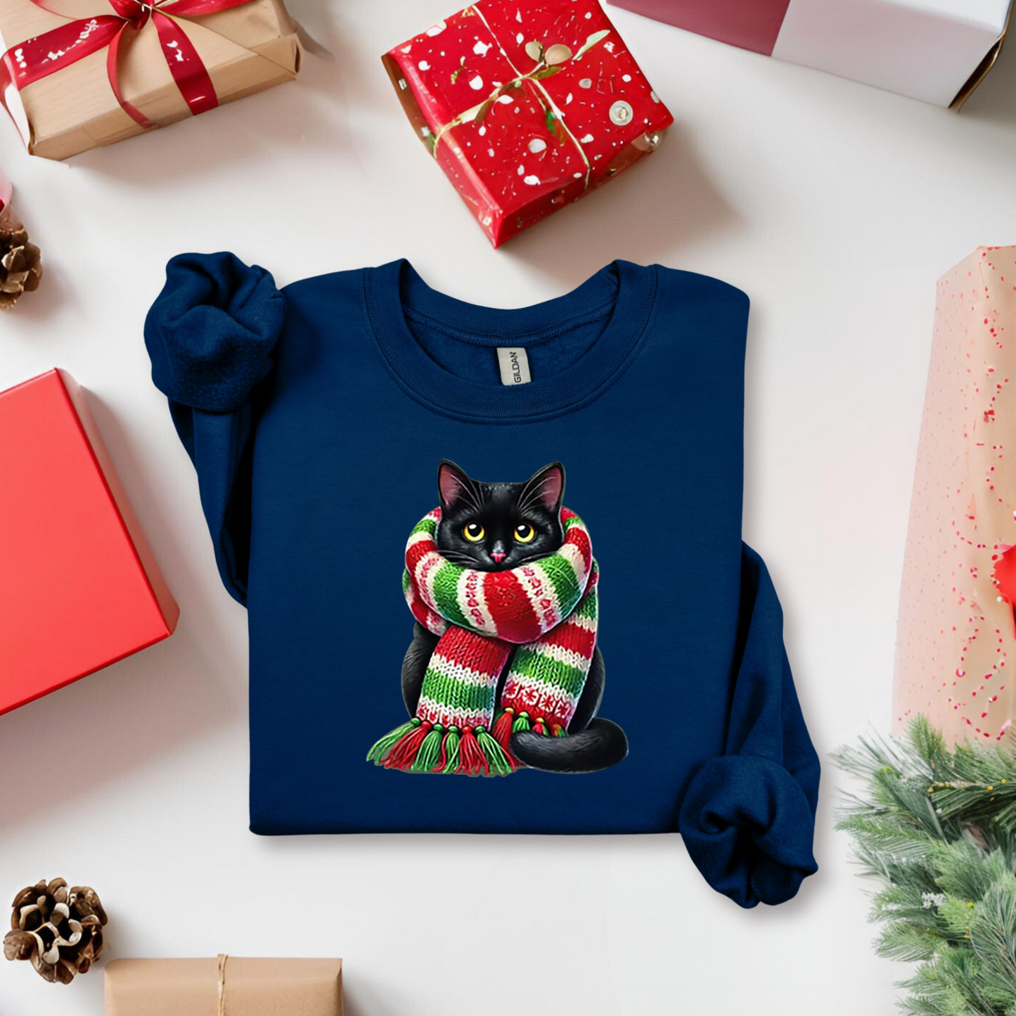 Isabel | Festliches Katzenmotiv Sweatshirt für alle Geschlechter