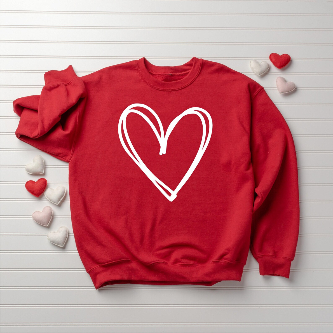 Greta | Valentinstag Sweatshirt Damen stilvoll rot