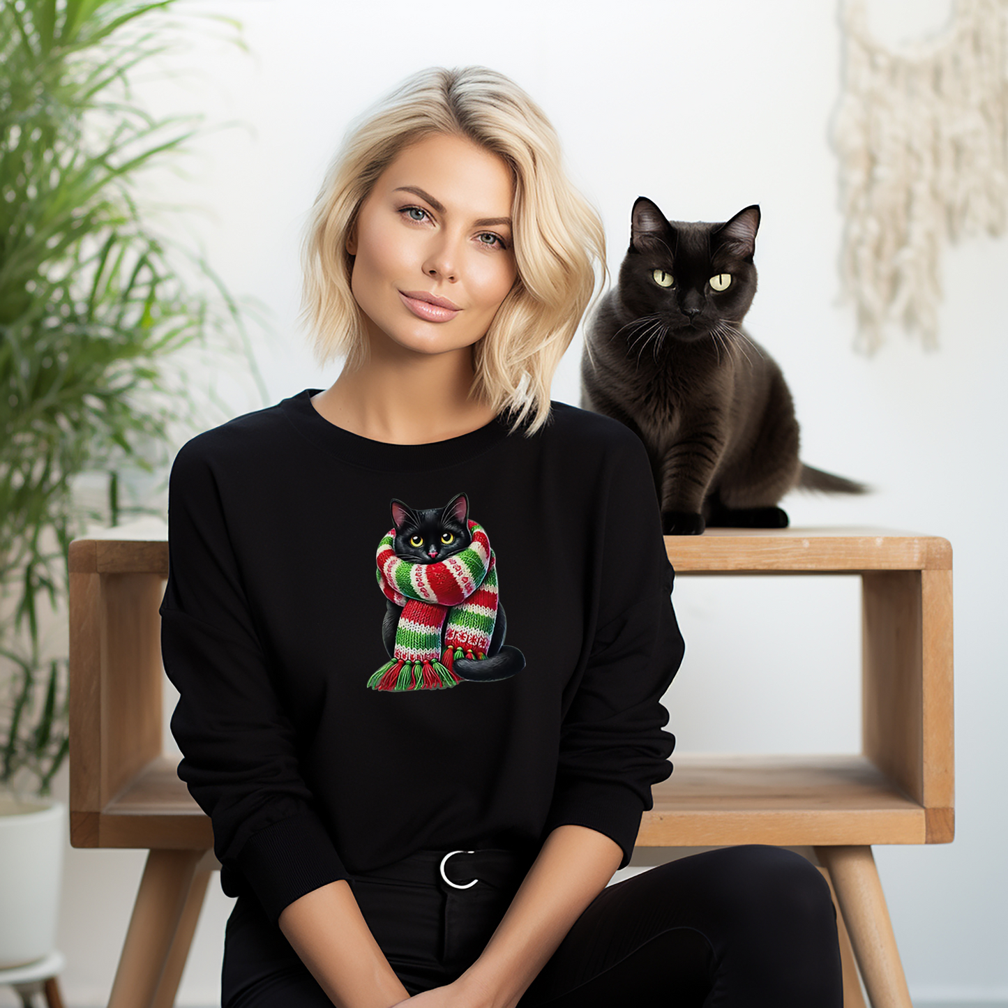 Isabel | Festliches Katzenmotiv Sweatshirt für alle Geschlechter