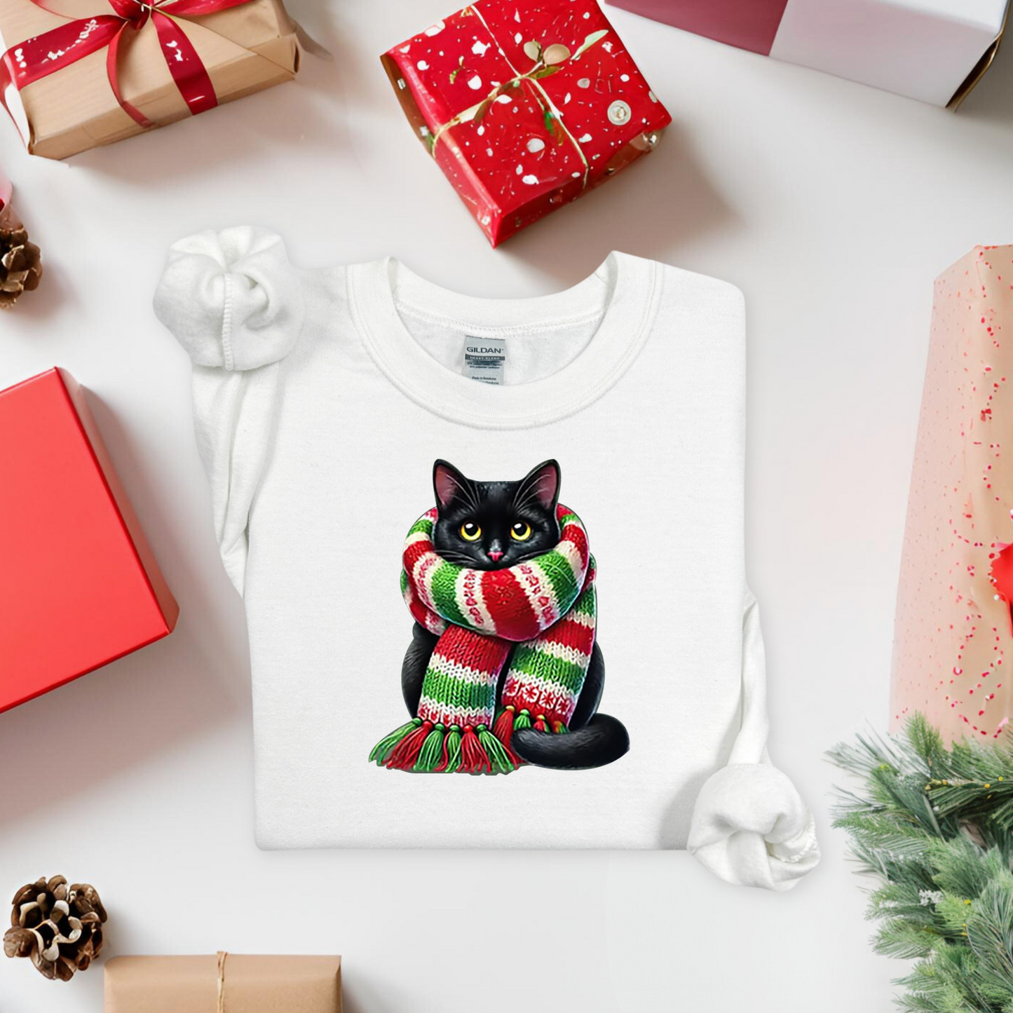Isabel | Festliches Katzenmotiv Sweatshirt für alle Geschlechter