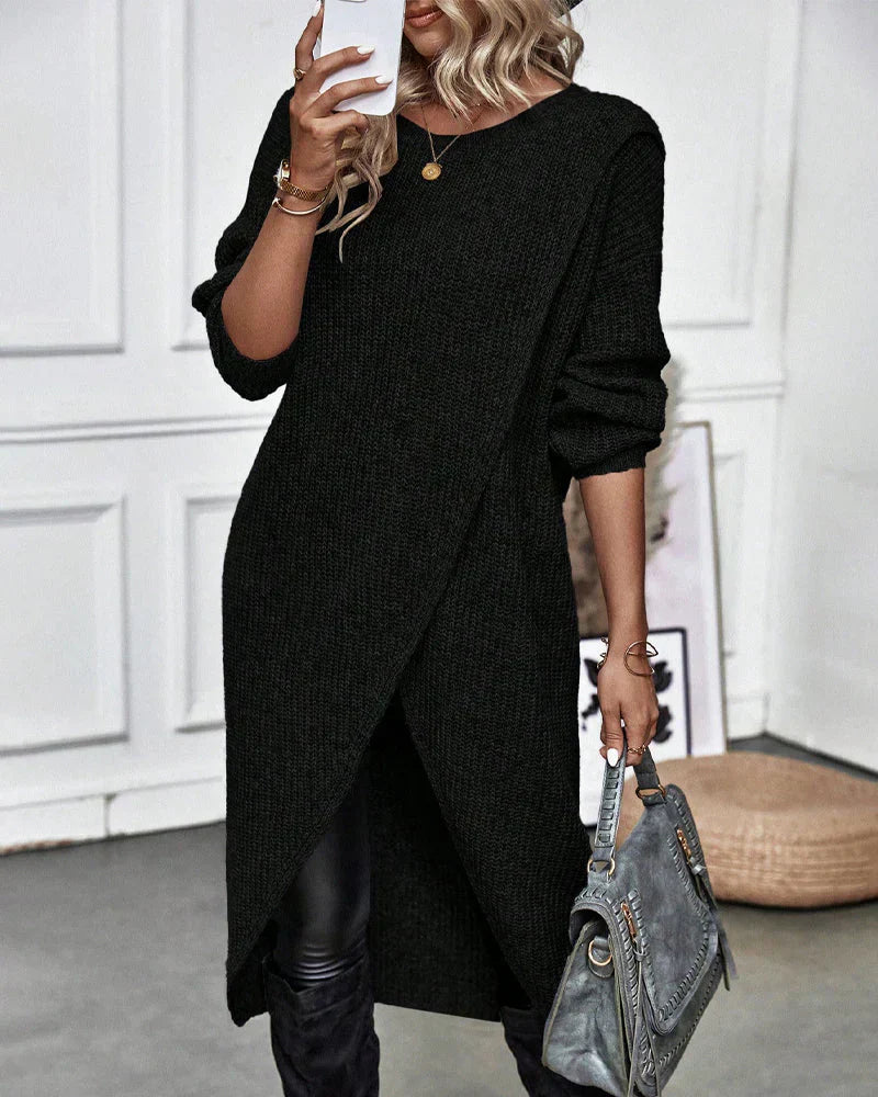 Clara | Langer Damenpullover im modernen Oversize-Stil