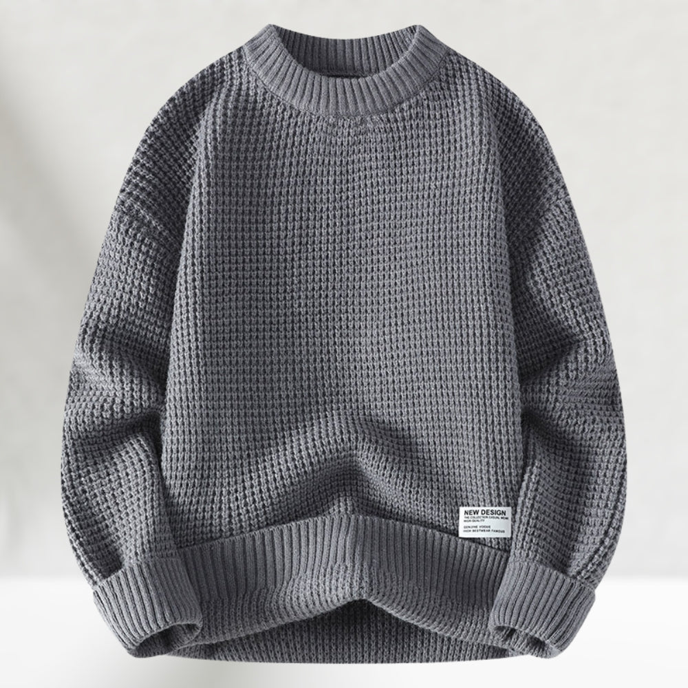 Jonas | Strickpullover mit klassischem Rundhalsausschnitt