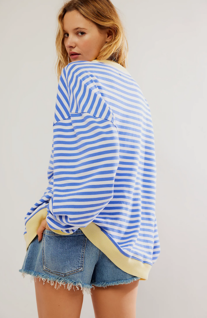 Leonie | Gestreifter Damenpullover im Oversize-Look