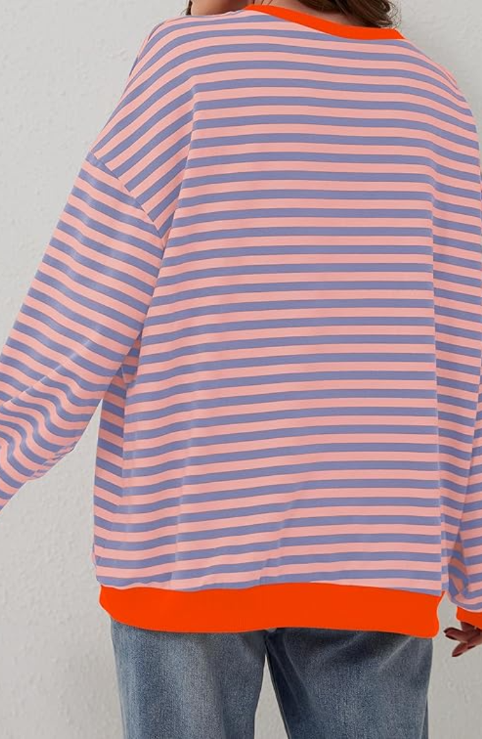 Leonie | Gestreifter Damenpullover im Oversize-Look