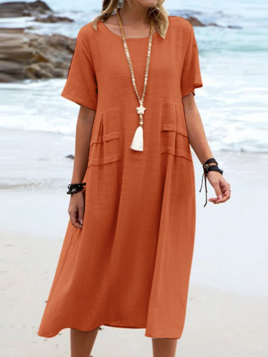 Sofie | Lockeres kleid mit Rundhalsausschnitt