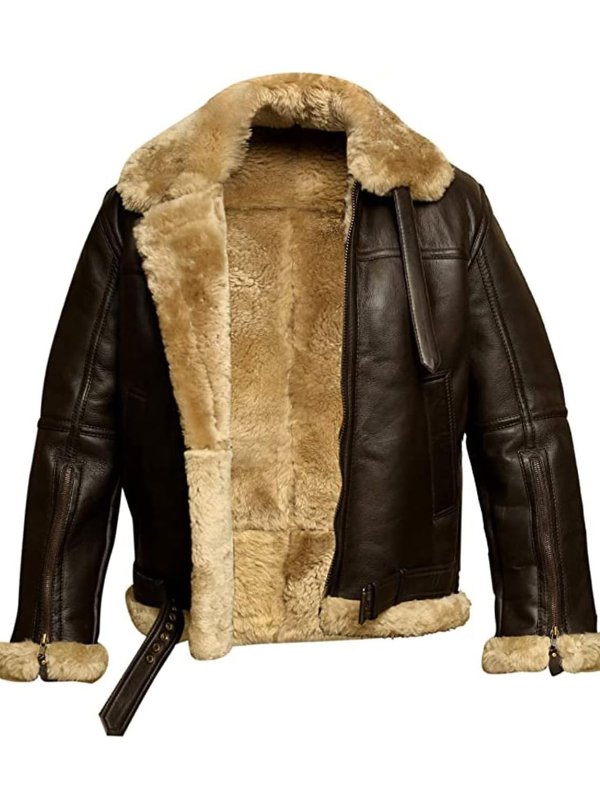 Leon | Stylische vegane Lederjacke mit warmem Futter
