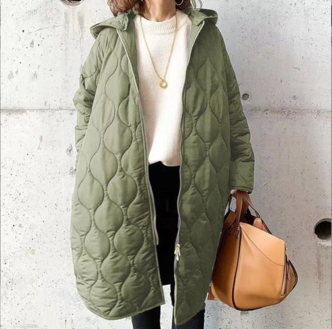Clara | Warmer Damen-Steppmantel mit Kapuze