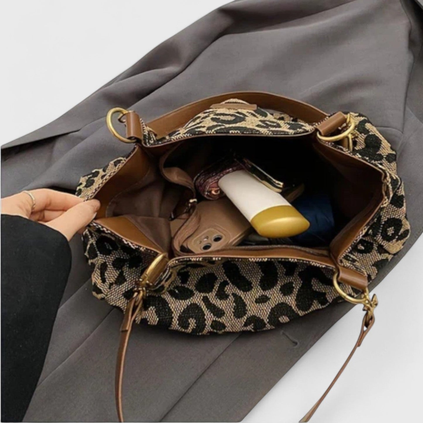 Franziska | Große Tasche mit elegantem Leopardenmuster