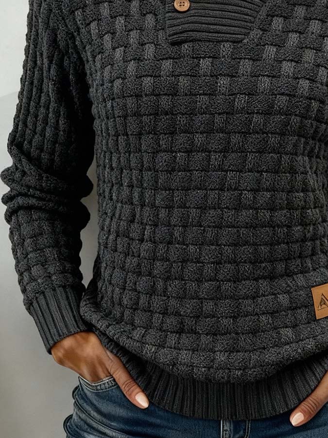 Mara | Casual Damenpullover schlicht mit modernem Kragen