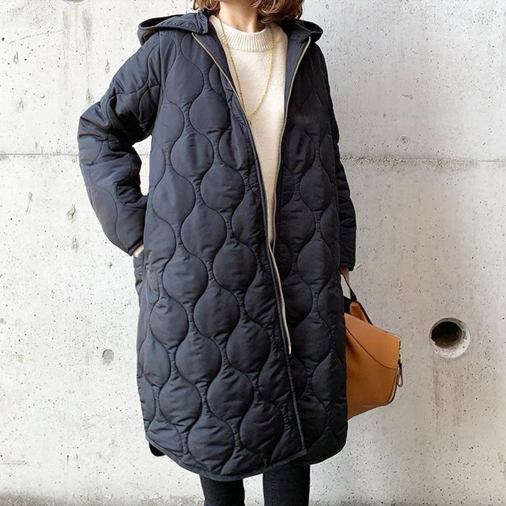 Clara | Warmer Damen-Steppmantel mit Kapuze