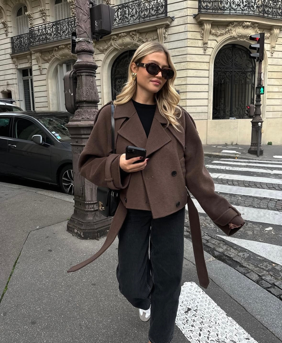 Claudia | Cropped Mantel Damen stilvoll geschnitten
