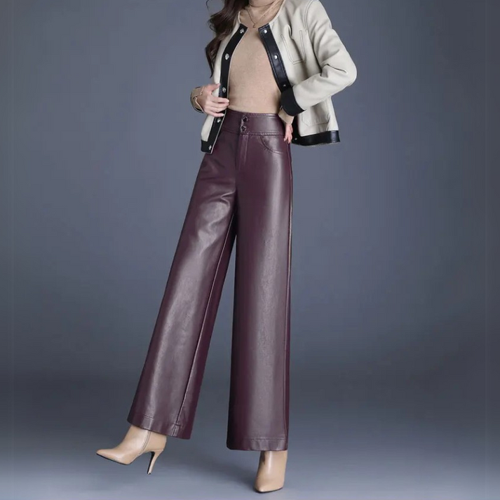 Mara | Weite Damen Lederhose elegant modern