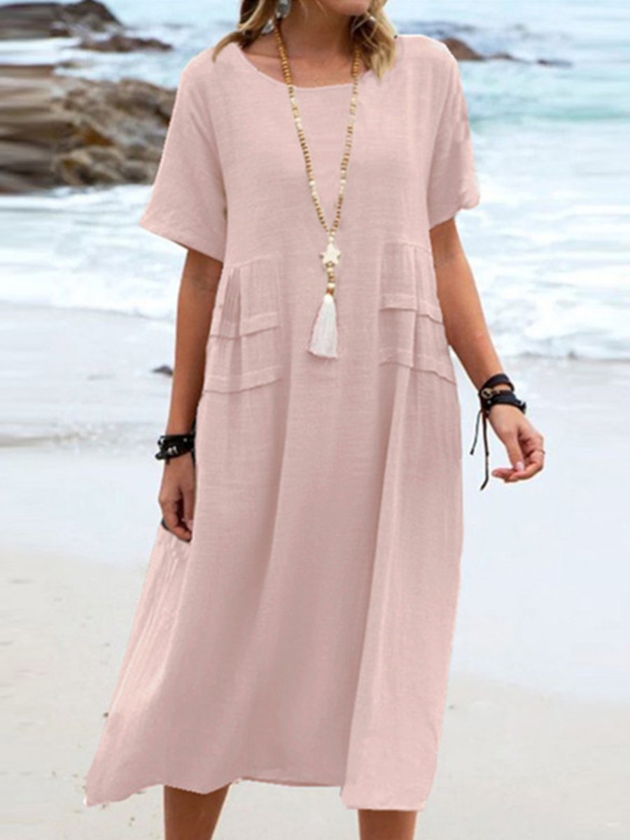 Sofie | Lockeres kleid mit Rundhalsausschnitt
