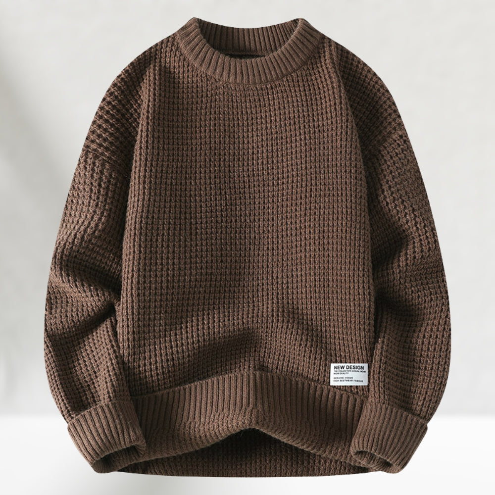 Jonas | Strickpullover mit klassischem Rundhalsausschnitt