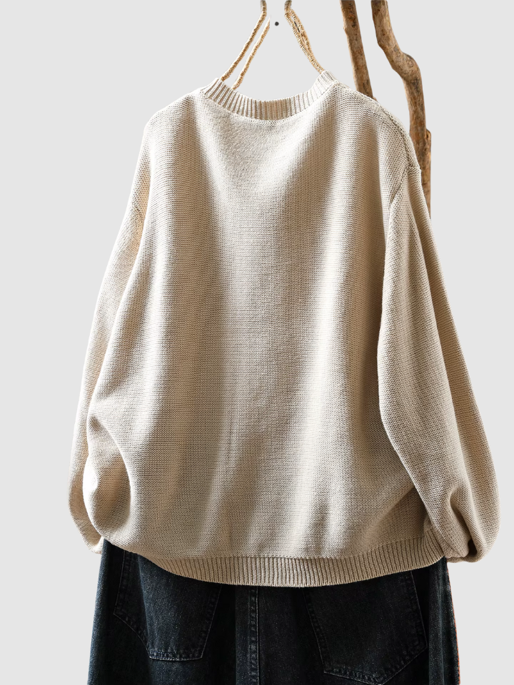 Clara | Feine Strickjacke mit farbigen Knopfdetails