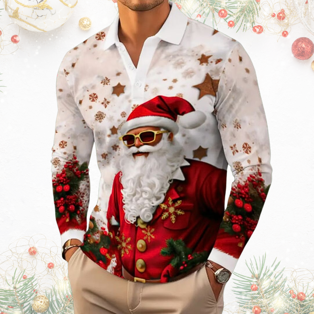Daniel | Trendiges Weihnachtshemd für Herren im Casual Look