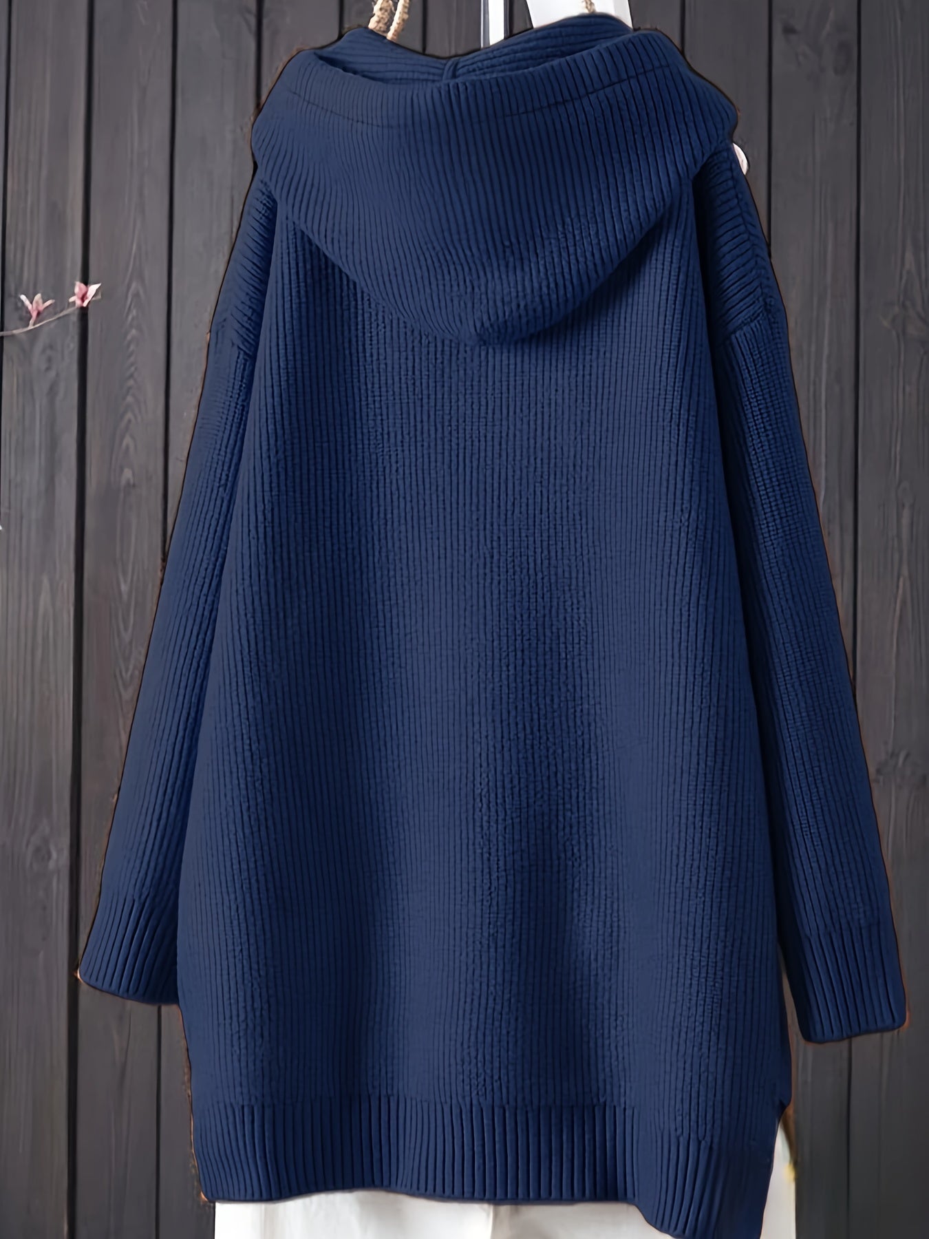 Helena | Lässiger Strick-Kapuzenpullover mit langen Ärmeln