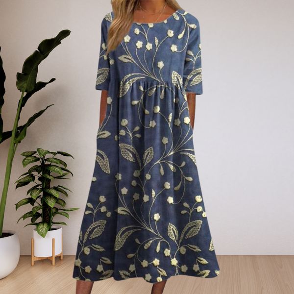 Marie | Stilvolles Damen Blumenkleid im Retro-Vintage Look