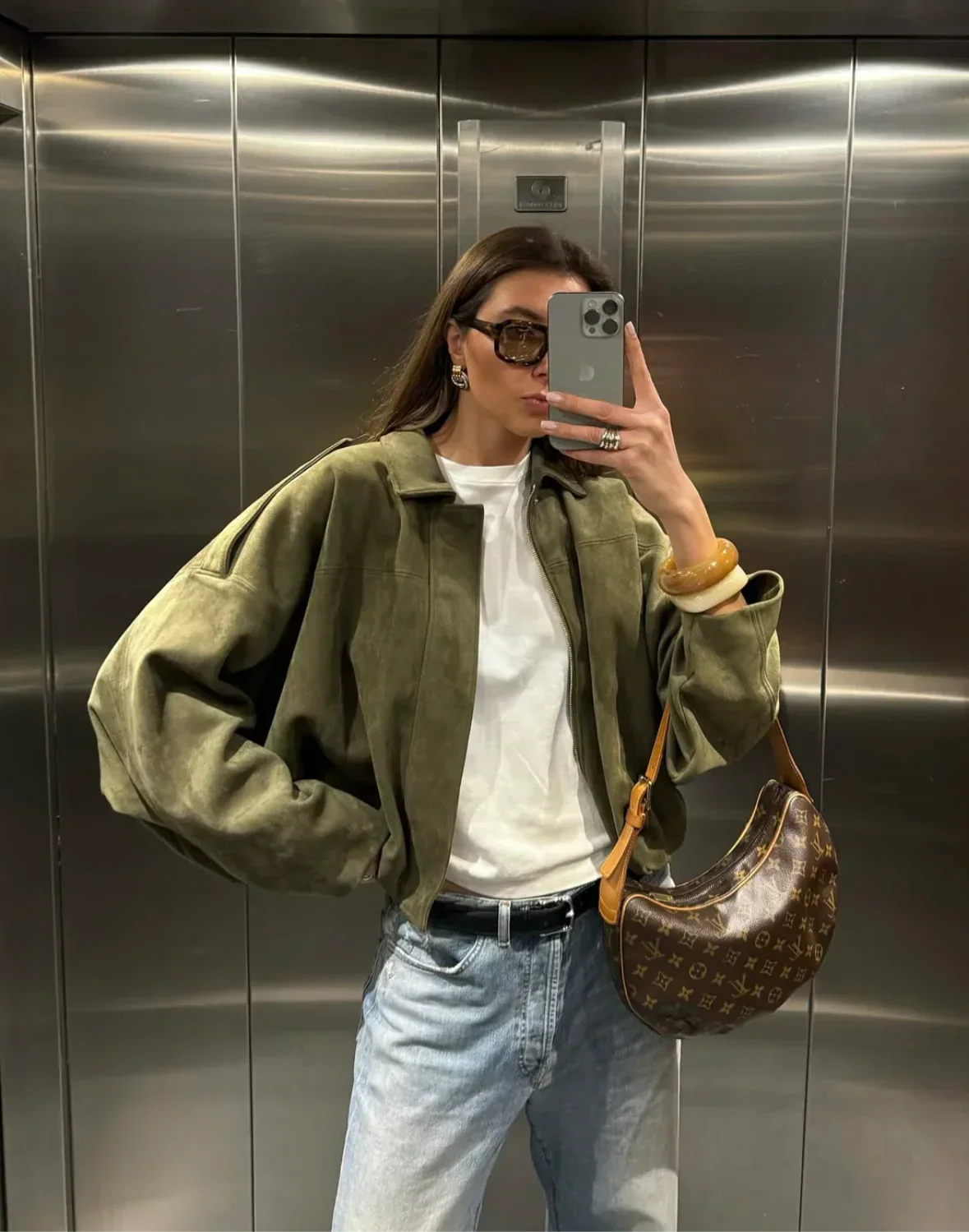 Sophie | Modische Wildlederjacke Damen im Pilotenlook