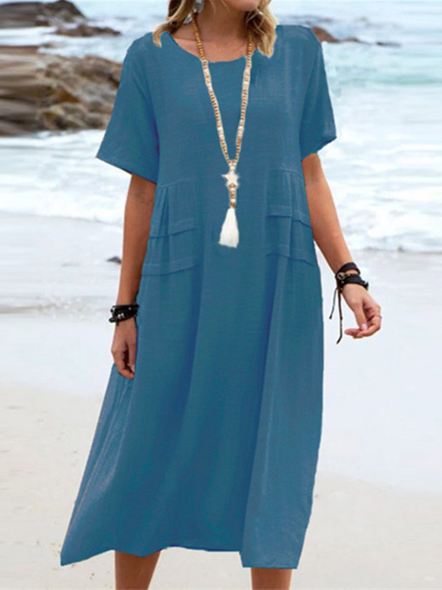 Sofie | Lockeres kleid mit Rundhalsausschnitt