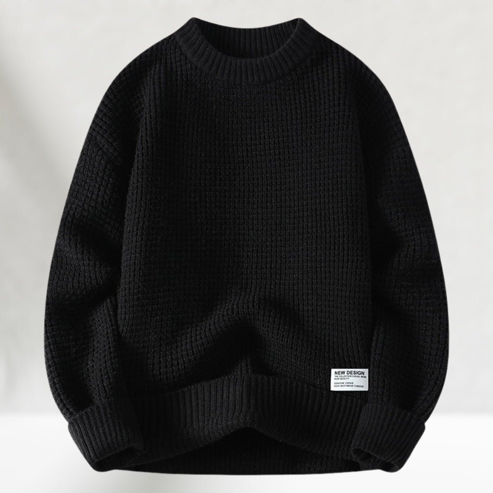 Jonas | Strickpullover mit klassischem Rundhalsausschnitt
