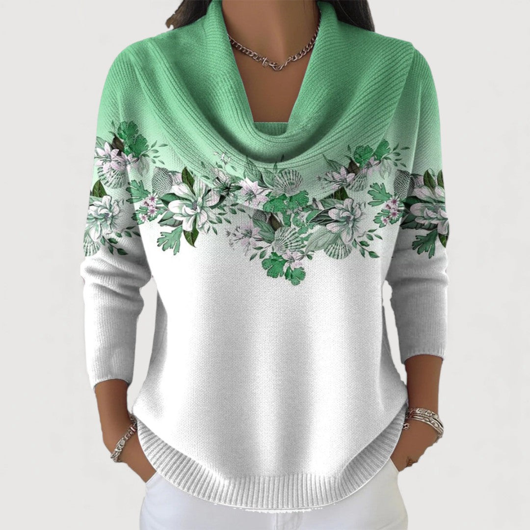 Elisa | Damen Pullover elegant und zeitlos floral