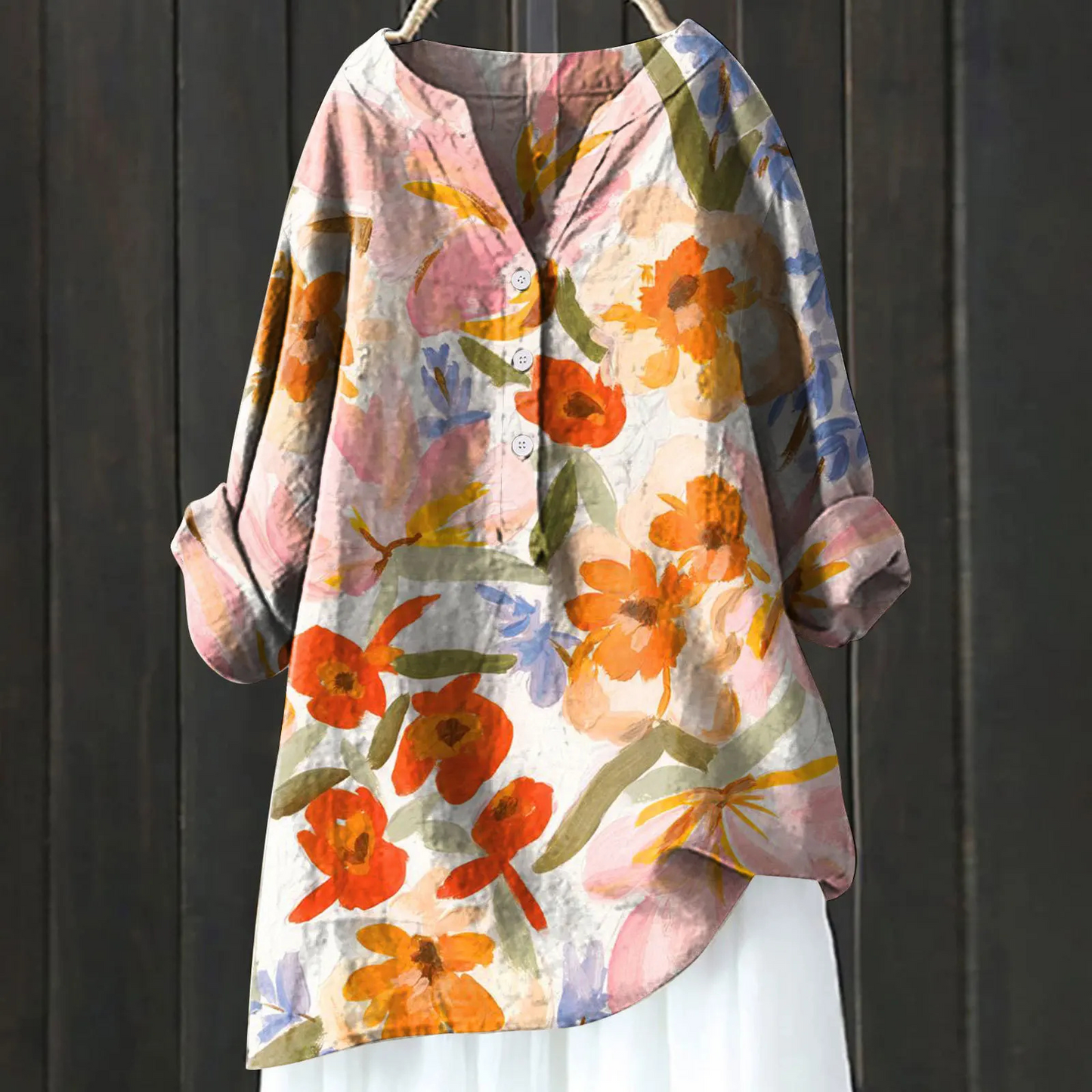 Clara | Lässige Blumenbluse