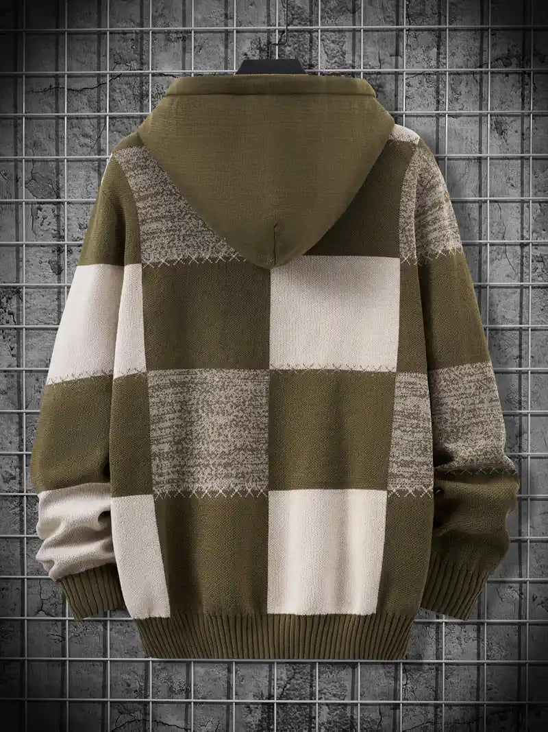 Fabian | Bequemer Strickpullover mit modischer Kapuze
