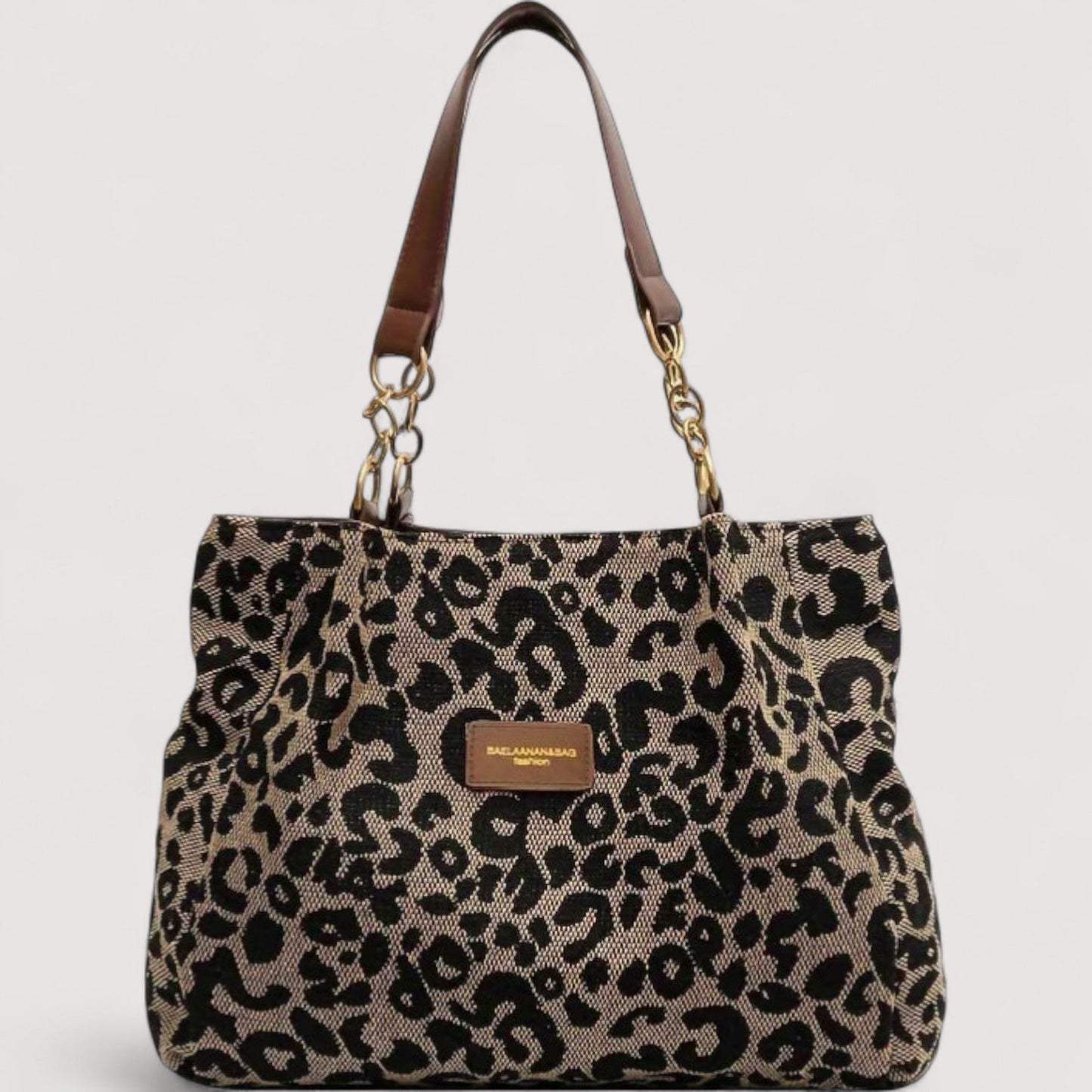 Leonie | Leopardenmuster Canvas-Shopper für Damen