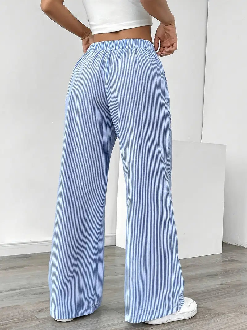 Clara | Elegante gestreifte Hose mit praktischen Taschen