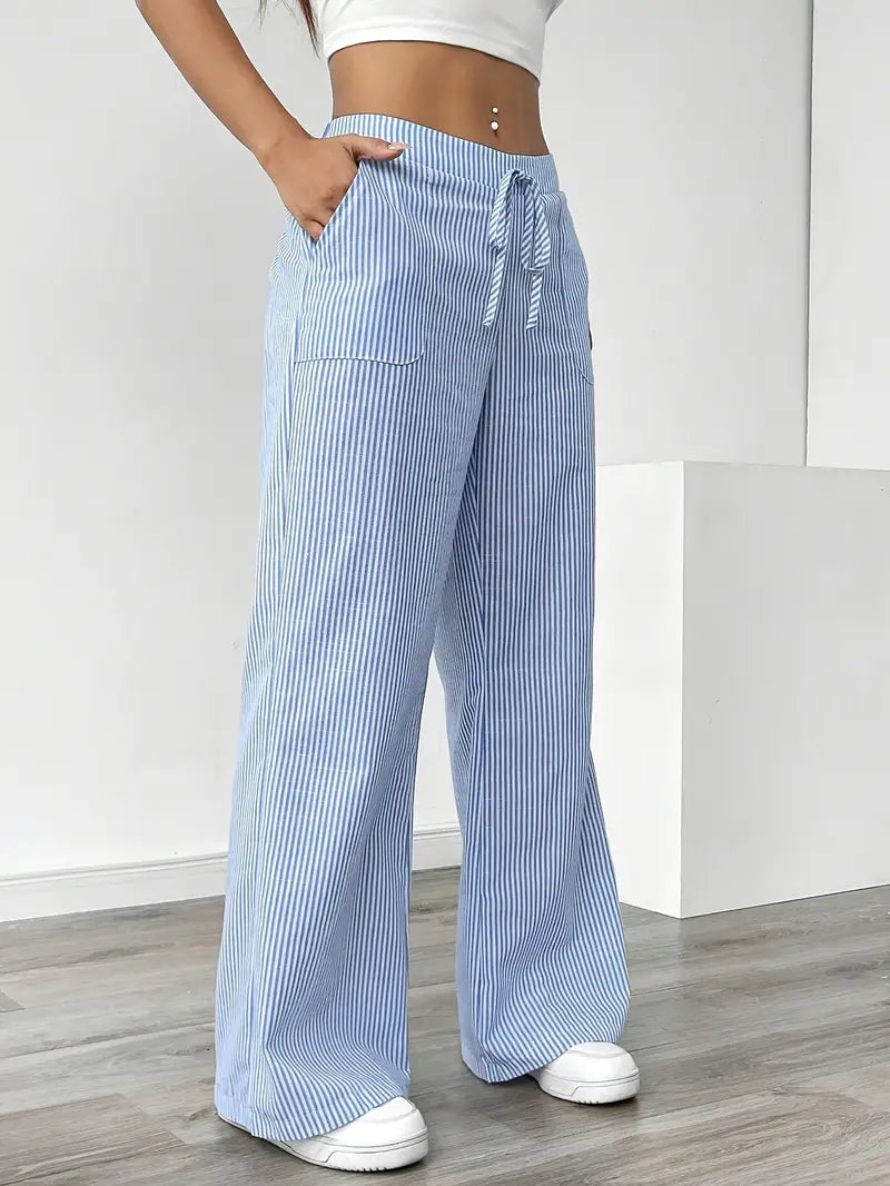 Clara | Elegante gestreifte Hose mit praktischen Taschen