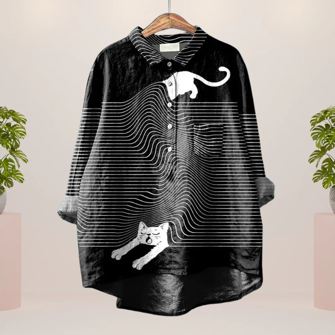 Amelie | Trendiges Kunstshirt mit Printdesign